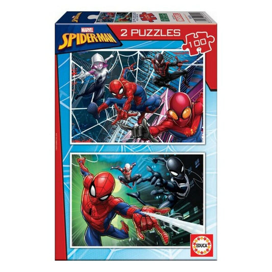 2-Puzzle Set   Spider-Man Hero         100 Pieces 40 x 28 cm