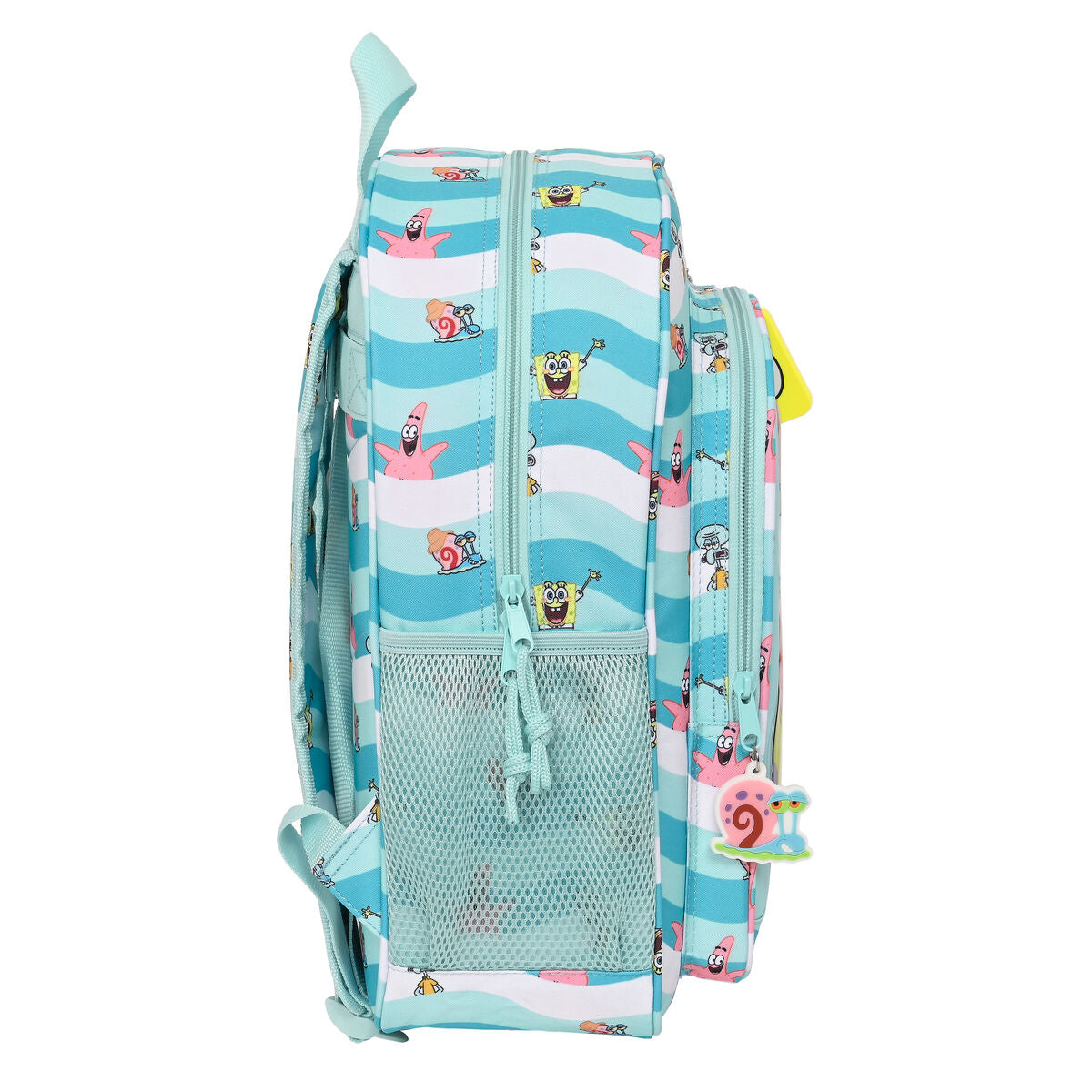 School Bag Spongebob Stay positive Blue White 32 x 38 x 12 cm