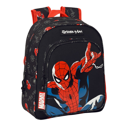 Child bag Spider-Man Hero Black 27 x 33 x 10 cm