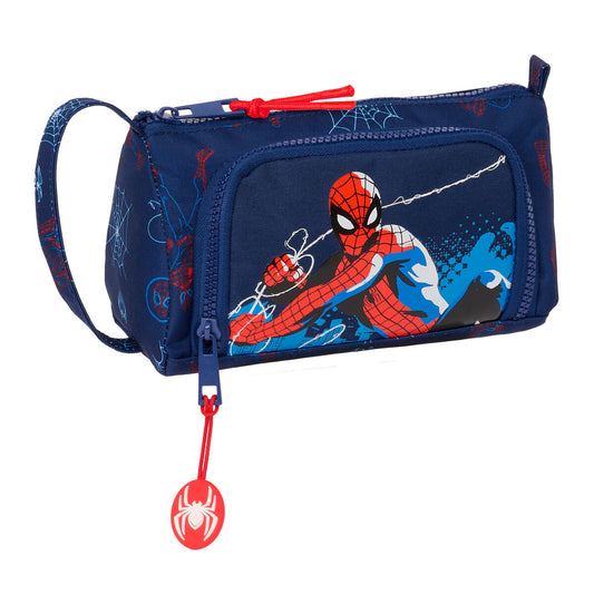 School Case Spider-Man Neon Navy Blue 20 x 11 x 8.5 cm