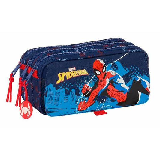 Triple Carry-all Spider-Man Neon Blue 21,5 x 10 x 8 cm