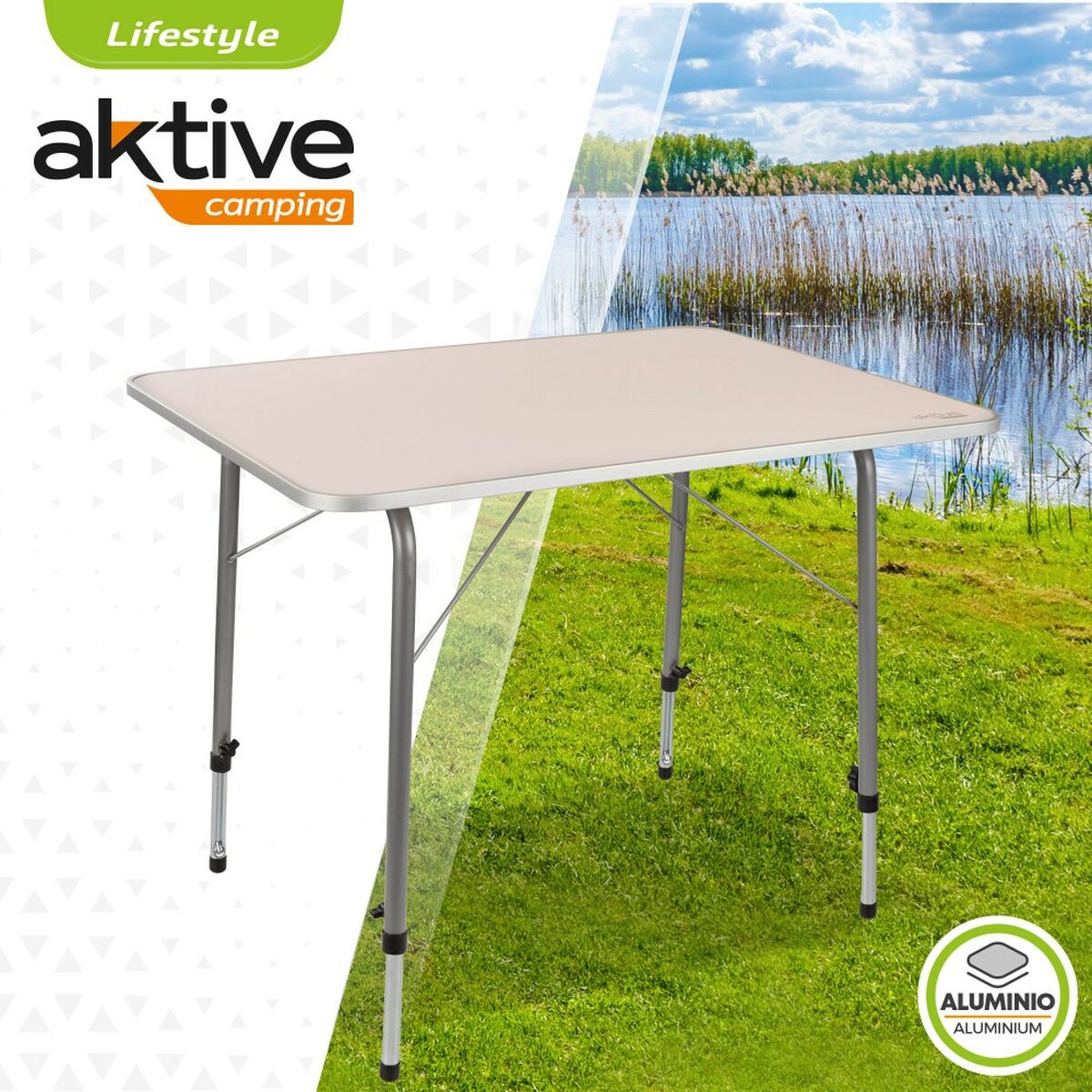Table Aktive Pliable De Camping 80 x 69 x 60 cm