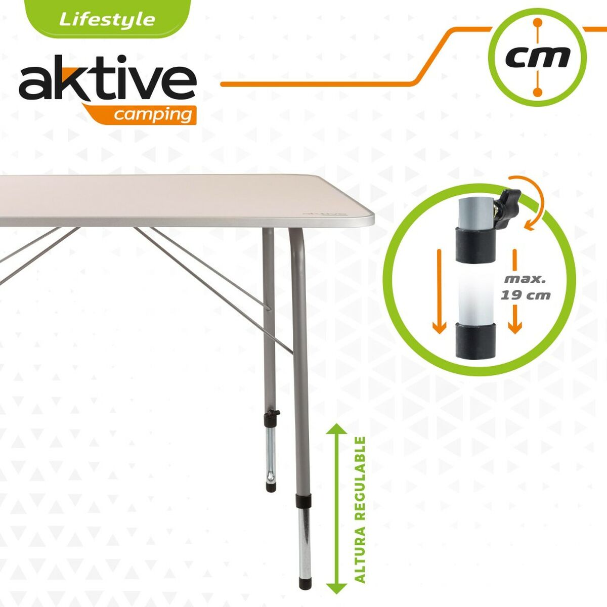 Table Aktive Pliable De Camping 80 x 69 x 60 cm