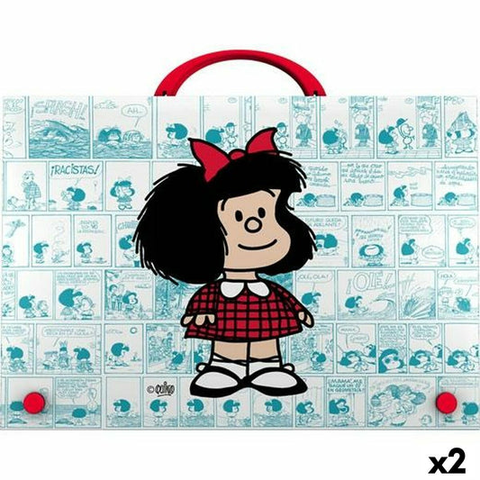 Briefcase Mafalda   Multicolour A4 (2 Units)
