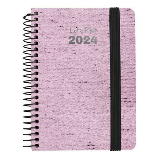 Diary Grafoplas Ecojeans 2024 Pink A6 10 x 15 cm