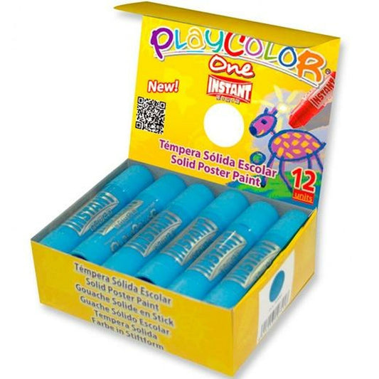 Gouache Playcolor Basic One Solide Bleu clair (10 g) (12 Unités)