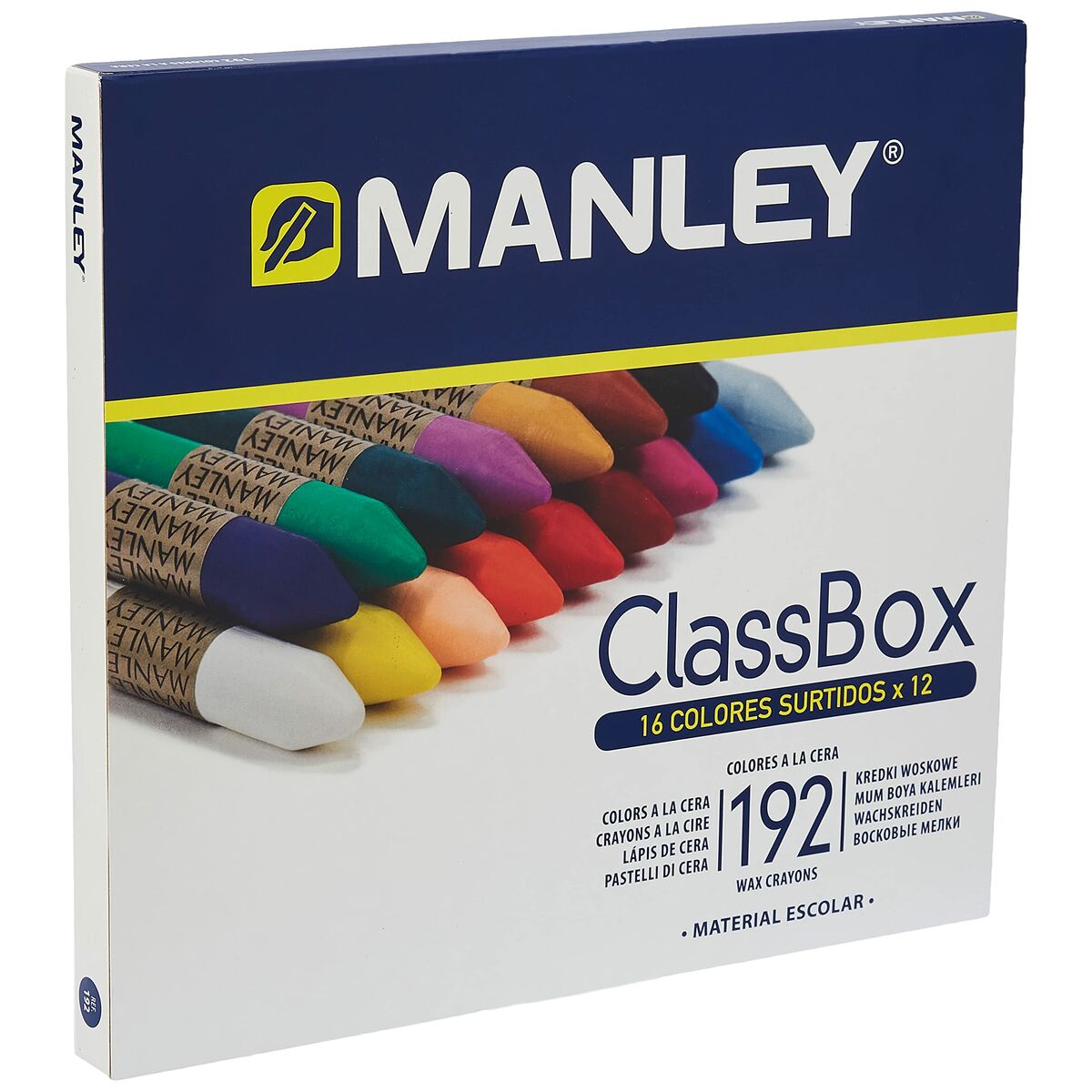 Crayons gras de couleur Manley ClassBox 192 Pièces Multicouleur