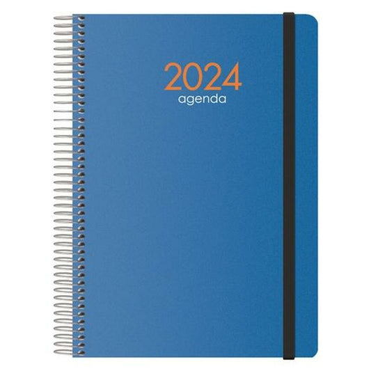 Diary SYNCRO  DOHE 2024 Annual Blue 15 x 21 cm