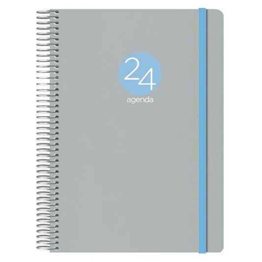 Diary MEMPHIS  DOHE 2024 Annual Grey 15 x 21 cm