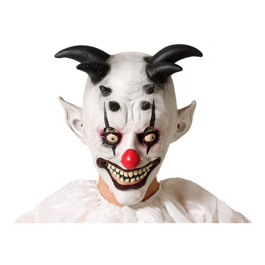 Maske Halloween Böser Clown Weiß