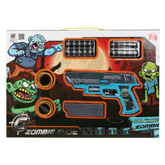Pistolet à Fléchettes Zombie Shot Pistolet à Fléchettes Bleu (43 x 30 cm)