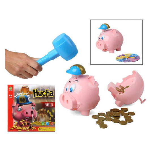 Educational Game Piggy bank Spanish Pink (27 x 27 cm)