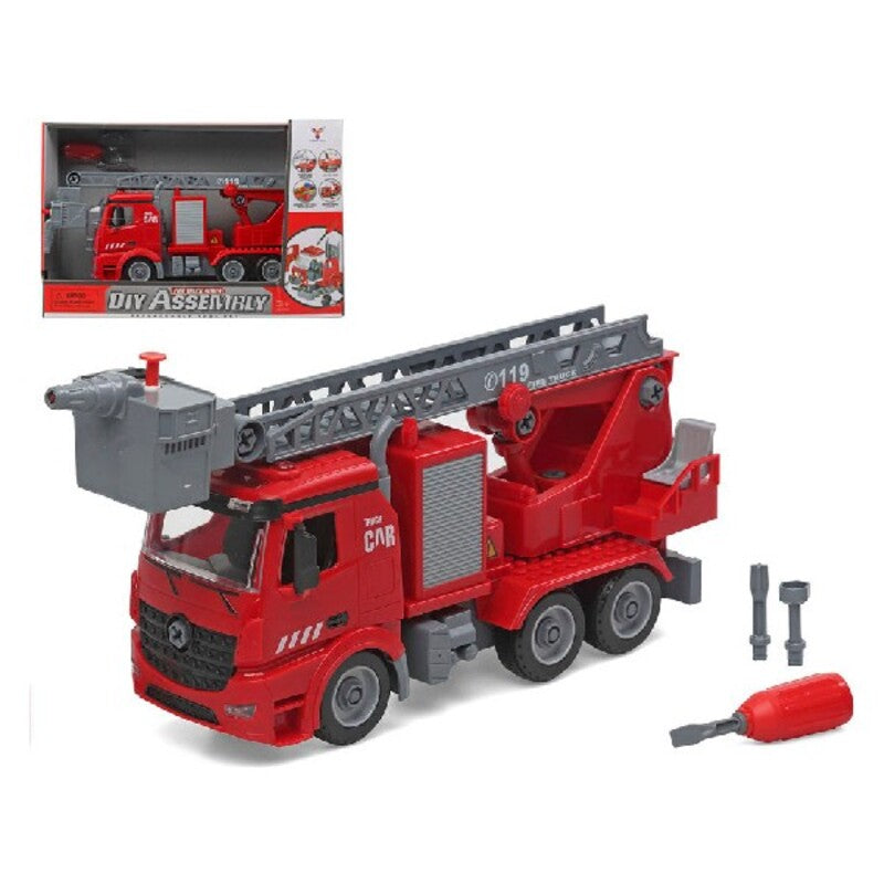 Camion de pompier son et lumière Diy Assembly 37 x 25 cm (37 x 25 cm)