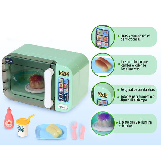 Toy microwave with sound Toy kitchen 42 x 21 cm
