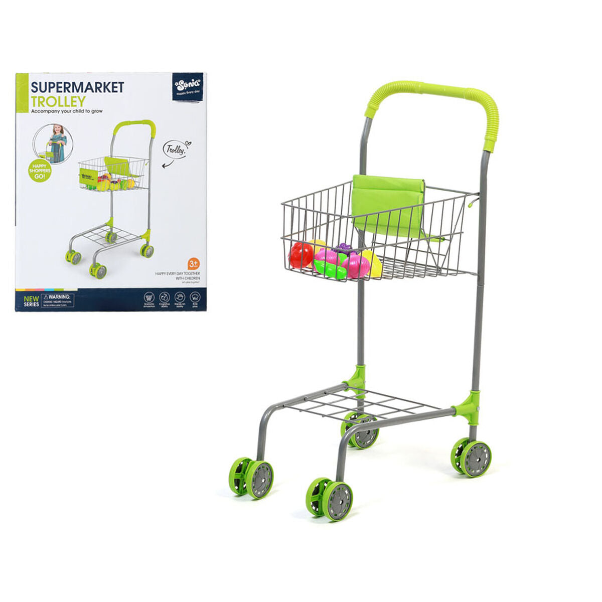 Shopping cart Green Children's 35 x 29 cm