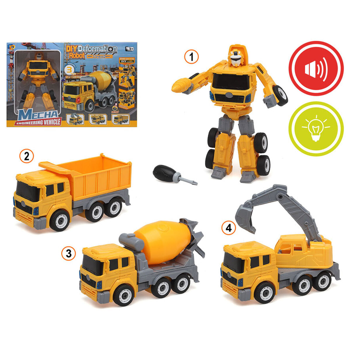 Transformers Light Yellow with sound 52 x 34 cm