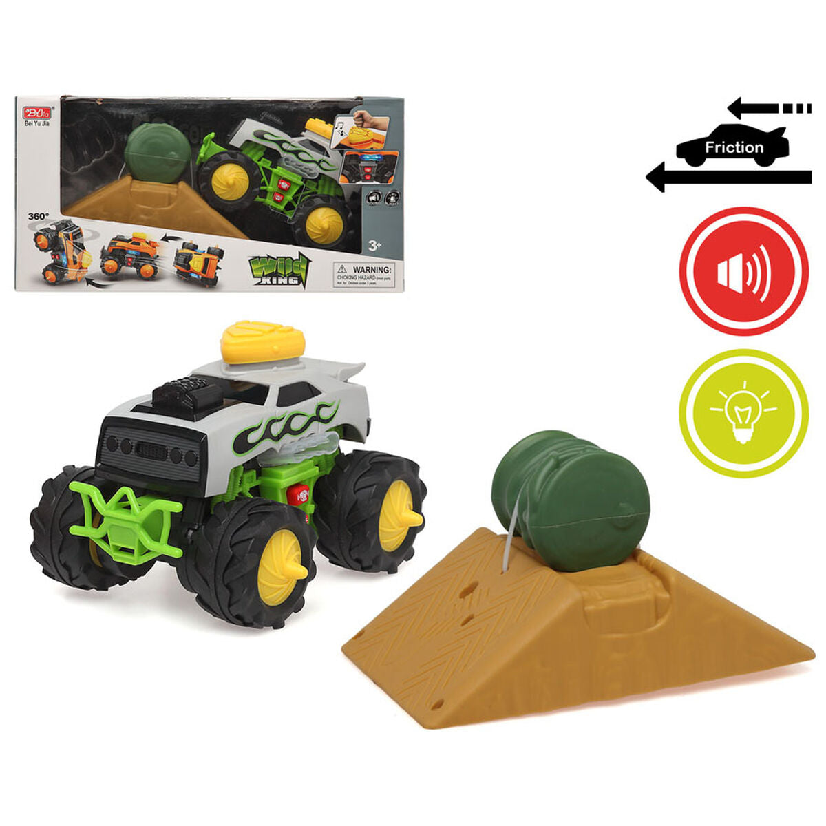Vehicle Playset Light Electric All terrain Friction with sound