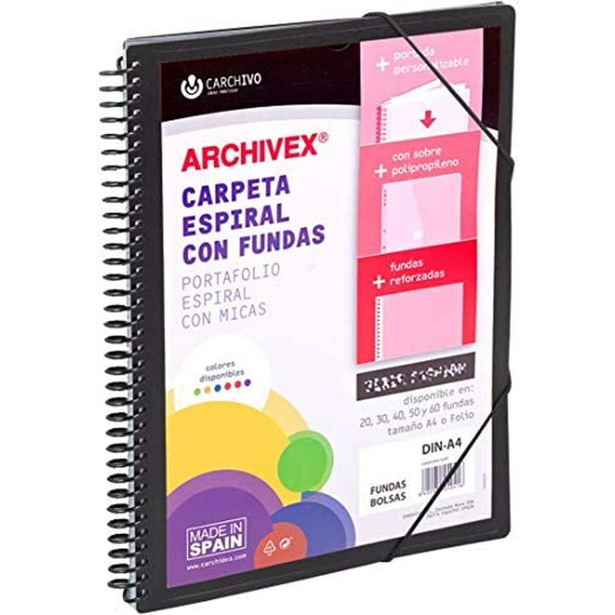 Organiser Folder Carchivo Archivex-Star Black A4