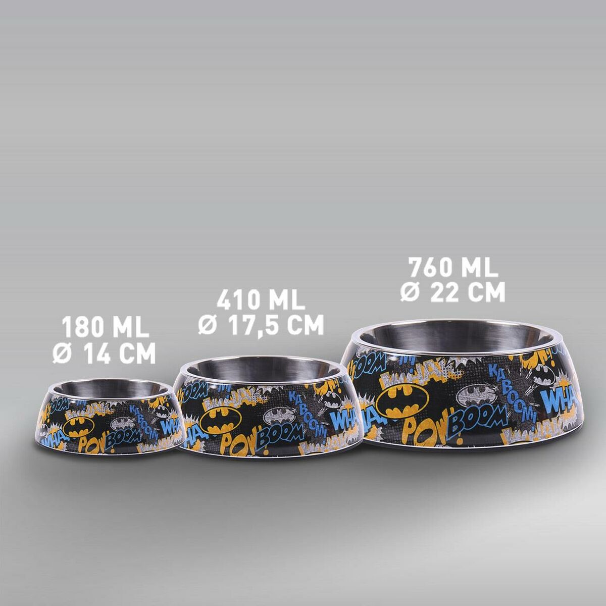 Dog Feeder Batman 760 ml Melamin Metal Multicolour