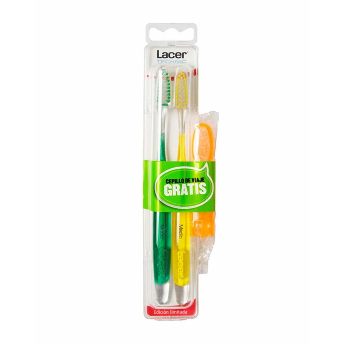 Brosse à Dents Lacer Technic Medio (3 Pièces) (2 Unités)