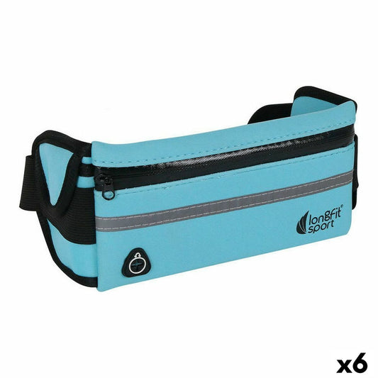 Jogging Bum Bag with Headphone Output LongFit Sport Longfit sport Blue (6 Units)