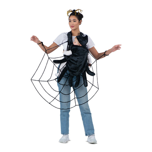 Costume for Adults My Other Me Black Spider Newborn Cobweb 35 x 33 x 6 cm (4 Pieces)