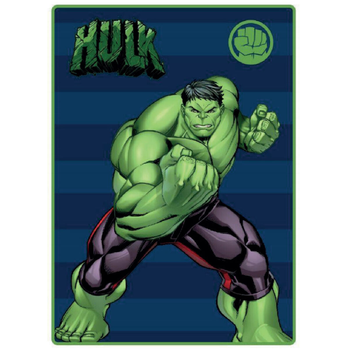 Couverture The Avengers Hulk 100 x 140 cm Bleu Vert Polyester