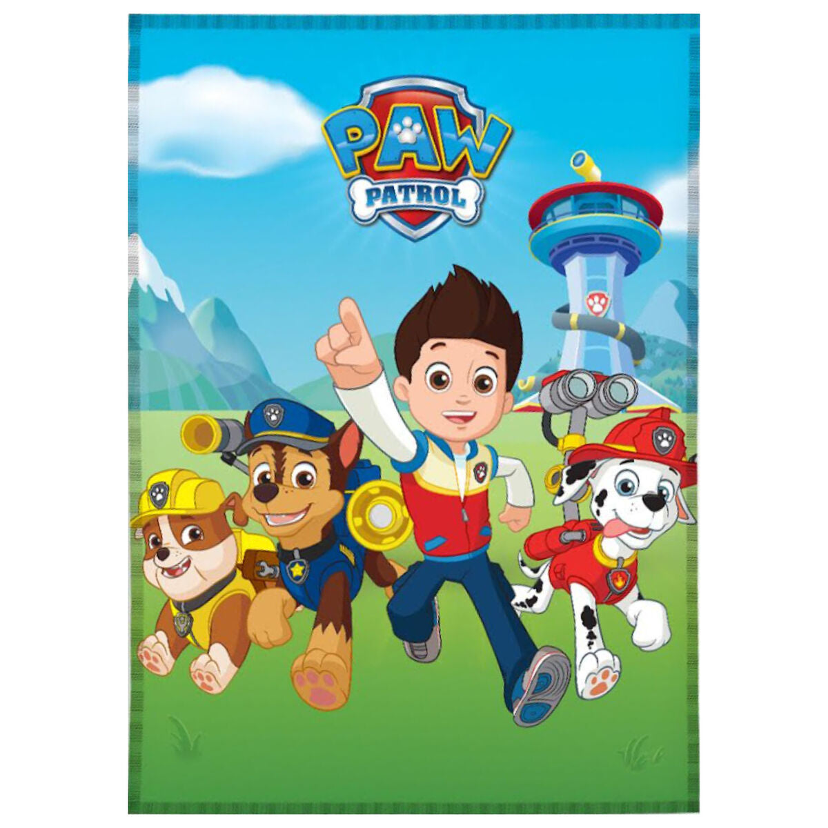 Couverture The Paw Patrol Funday 100 x 140 cm Bleu Rouge Polyester