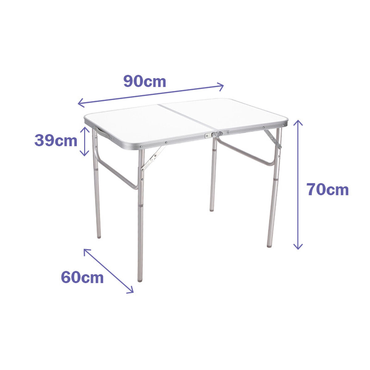 Folding Table Marbueno 90 x 39/70 x 60 cm Multicolour