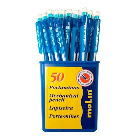 Mechanical pencil set Molin Blue 0,5 mm (50 Pieces)