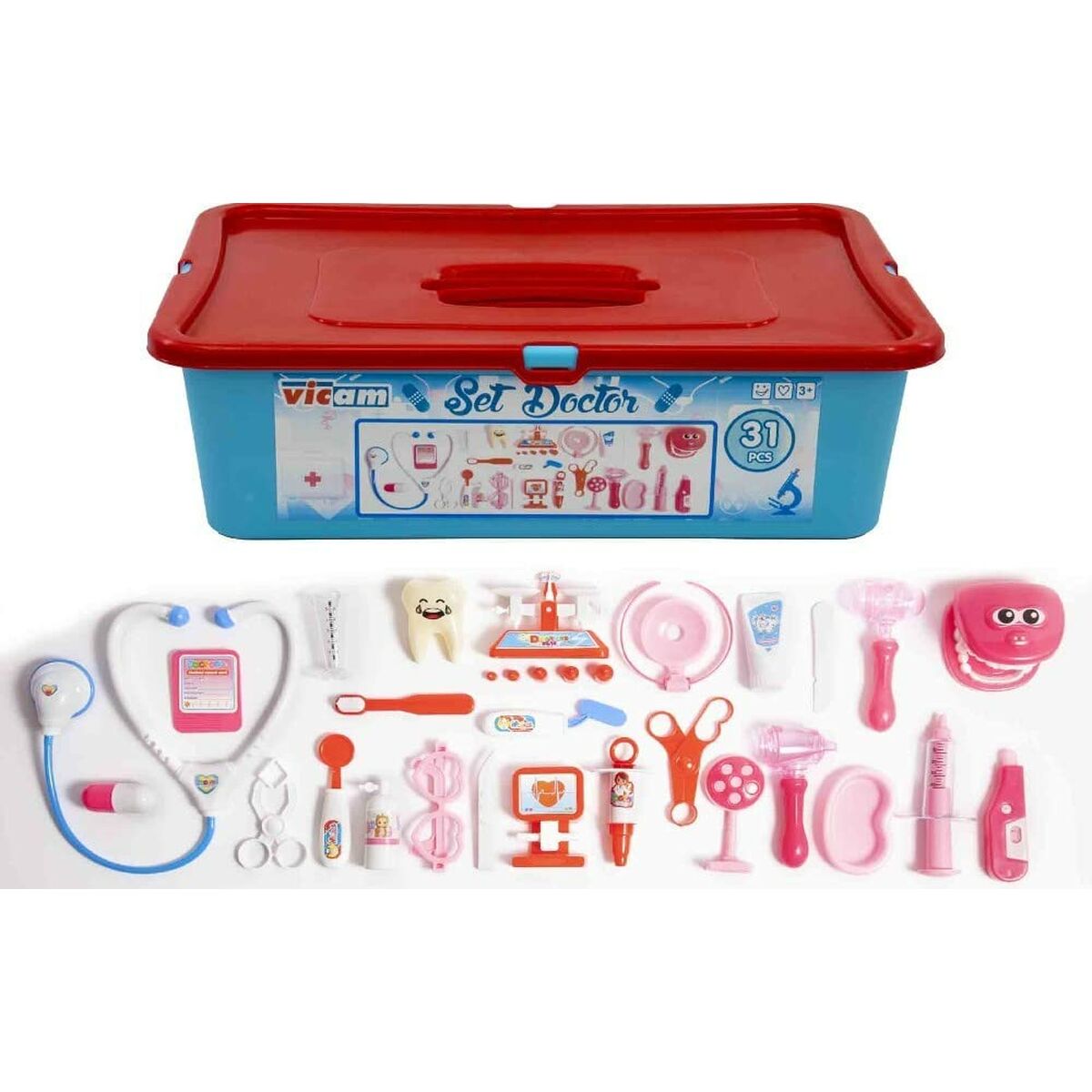 Spielzeug-Arztkoffer mit Zubehör 31 Stücke