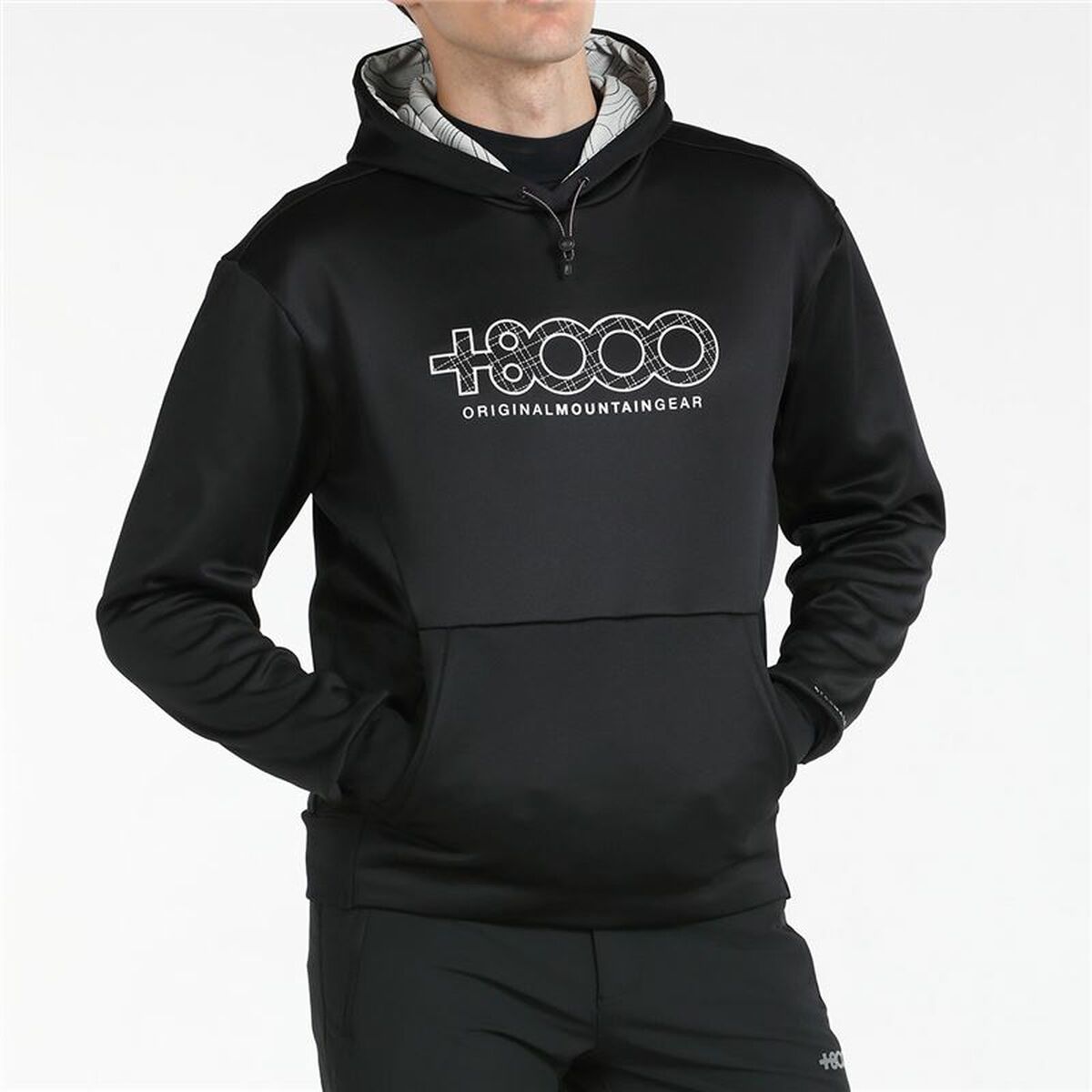 Herren Sweater mit Kapuze +8000 Rels Schwarz