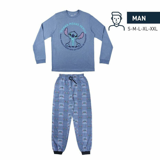 Pyjama Stitch Homme Bleu (Adultes)