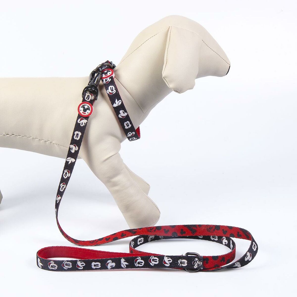 Dog Lead Mickey Mouse Black S