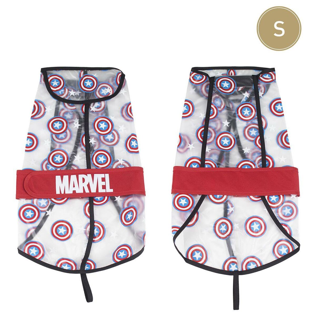 Dog raincoat The Avengers Transparent Red S