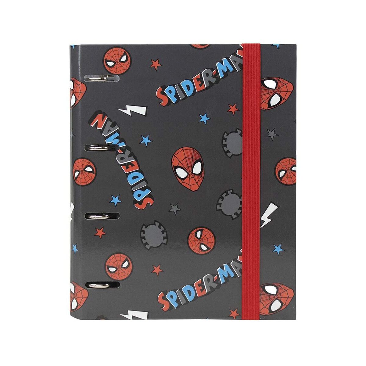 Ring binder Spider-Man Black A4 26 x 32 x 4 cm