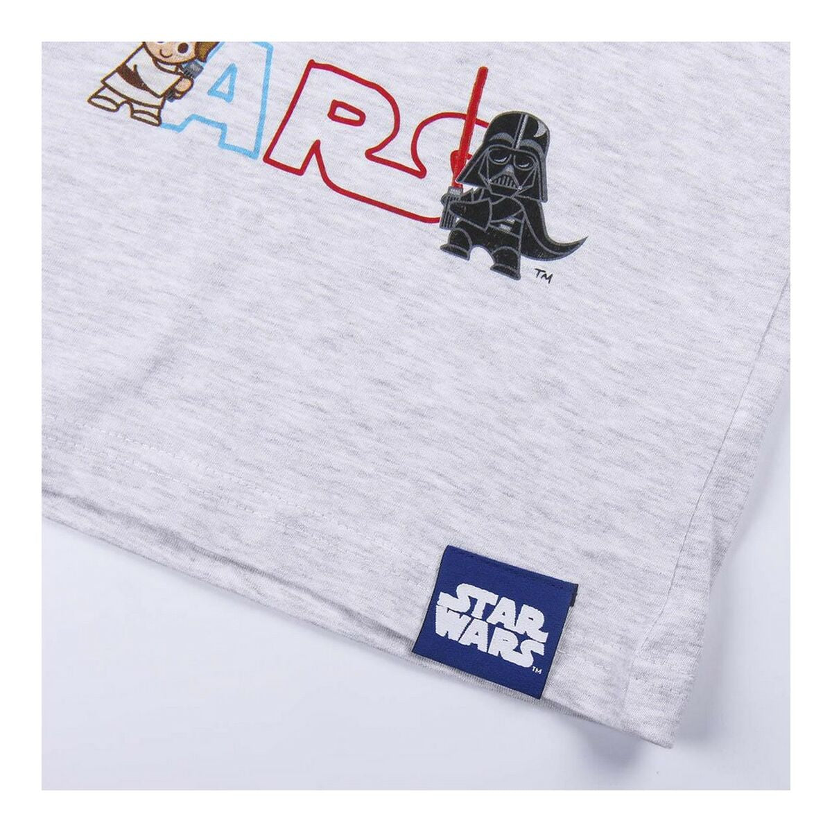 T shirt à manches courtes Enfant Star Wars Gris 2 Unités