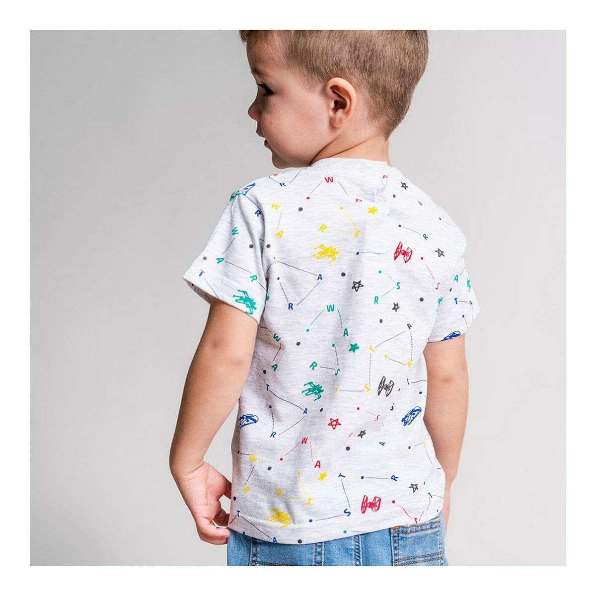 Kurzarm-T-Shirt für Kinder Star Wars Grau 2 Stück