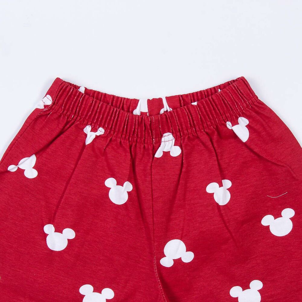 Pyjama D'Été Mickey Mouse Rouge Gris