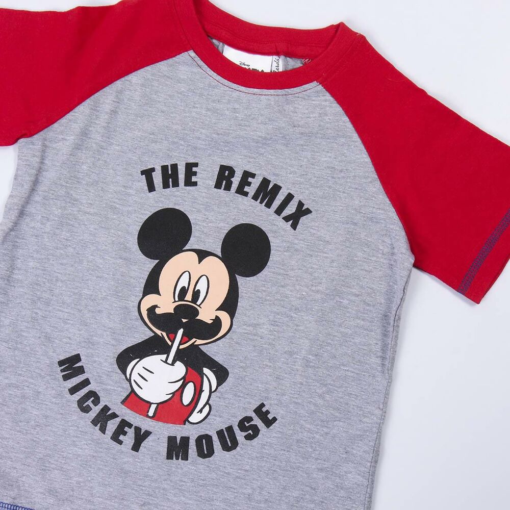 Summer Pyjama Mickey Mouse Red Grey
