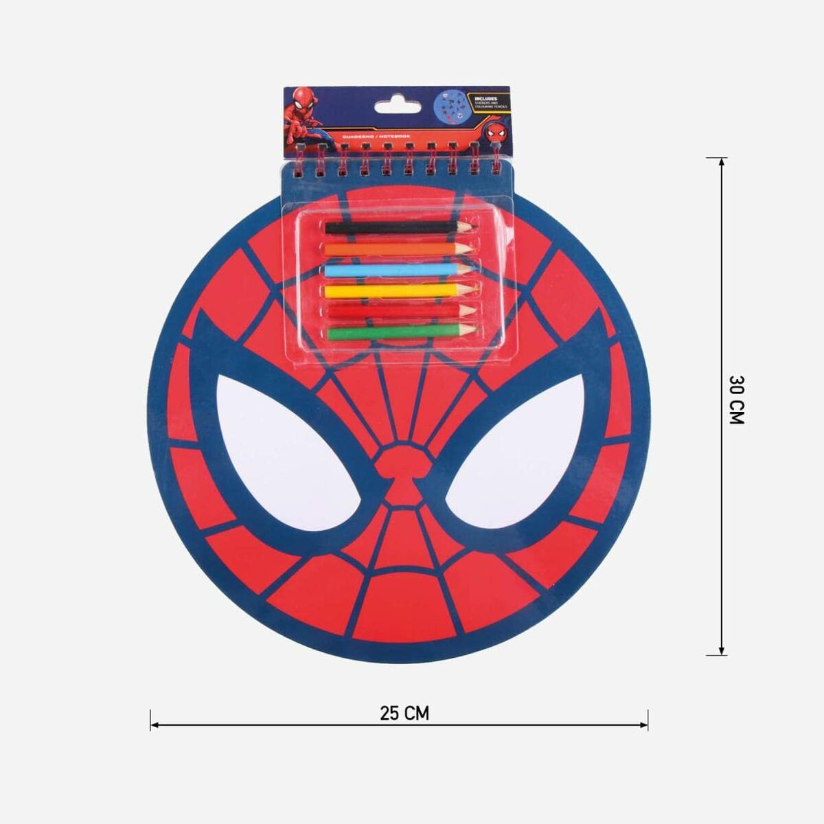 Stationery Set Spider-Man Notebook Red (30 x 30 x 1 cm)