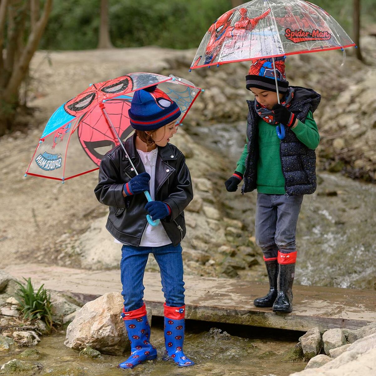 Bottes en Caoutchouc pour Enfants Spider-Man Bleu