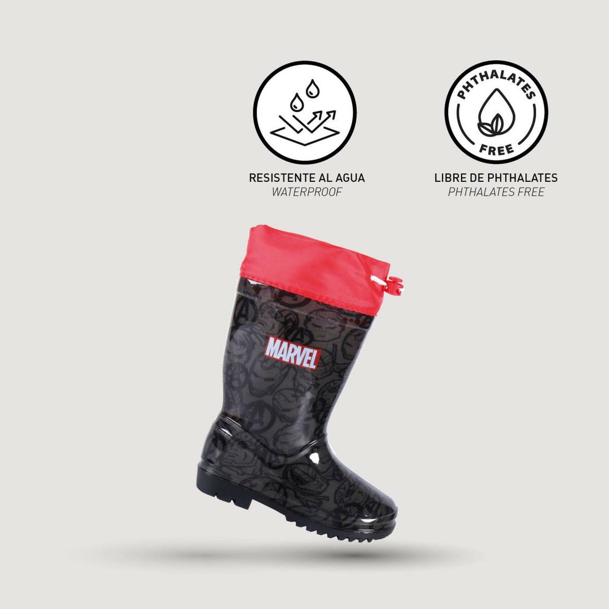 Bottes en Caoutchouc pour Enfants The Avengers Noir