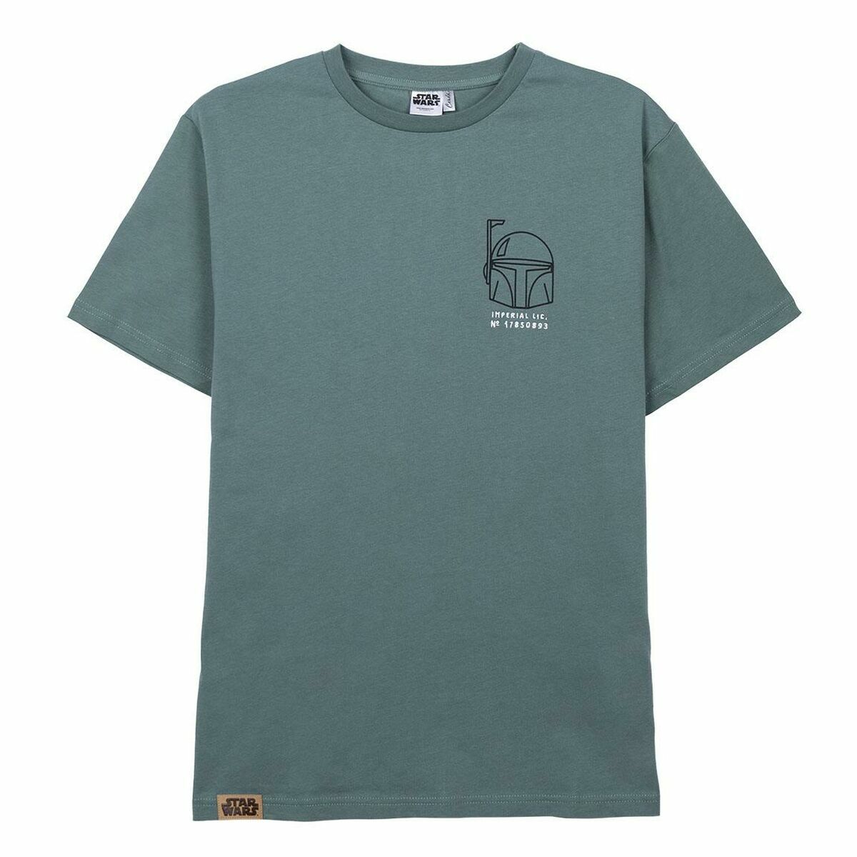 Herren Kurzarm-T-Shirt Boba Fett Dunkelgrün