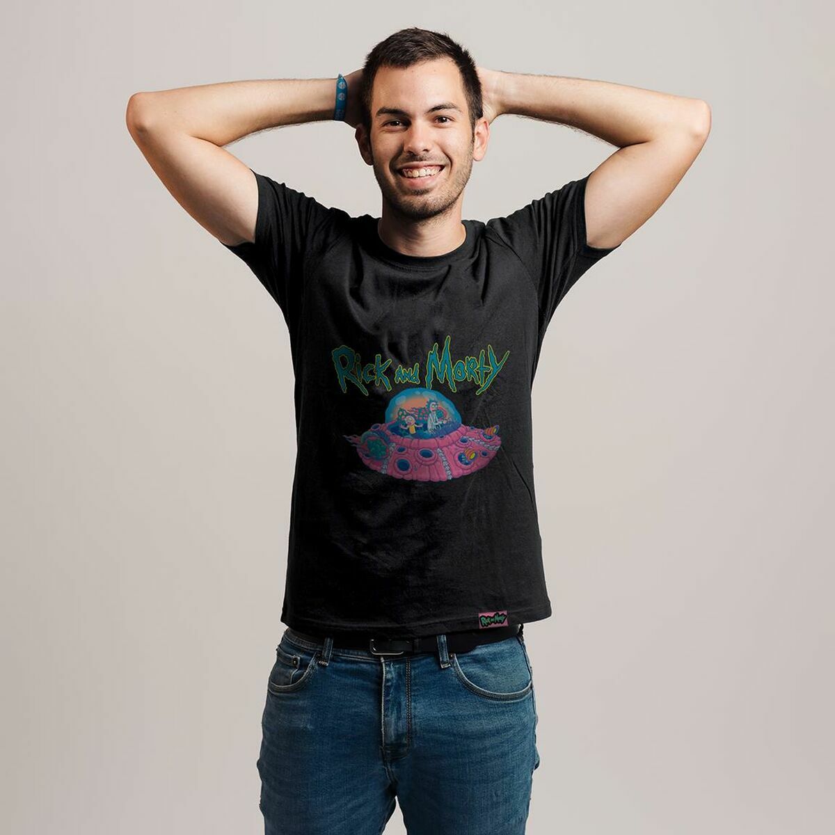 Unisex Short Sleeve T-Shirt Rick and Morty Black