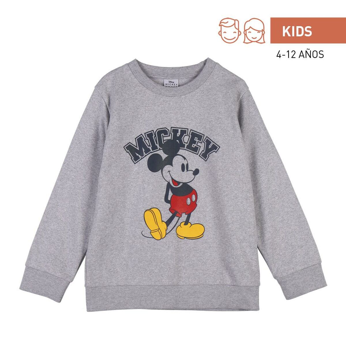Children’s Sweatshirt without Hood Mickey Mouse Grey