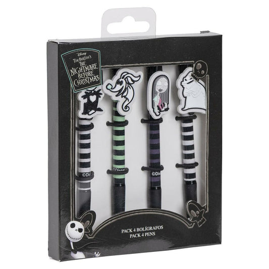 Set of Biros The Nightmare Before Christmas 4 Pieces Black