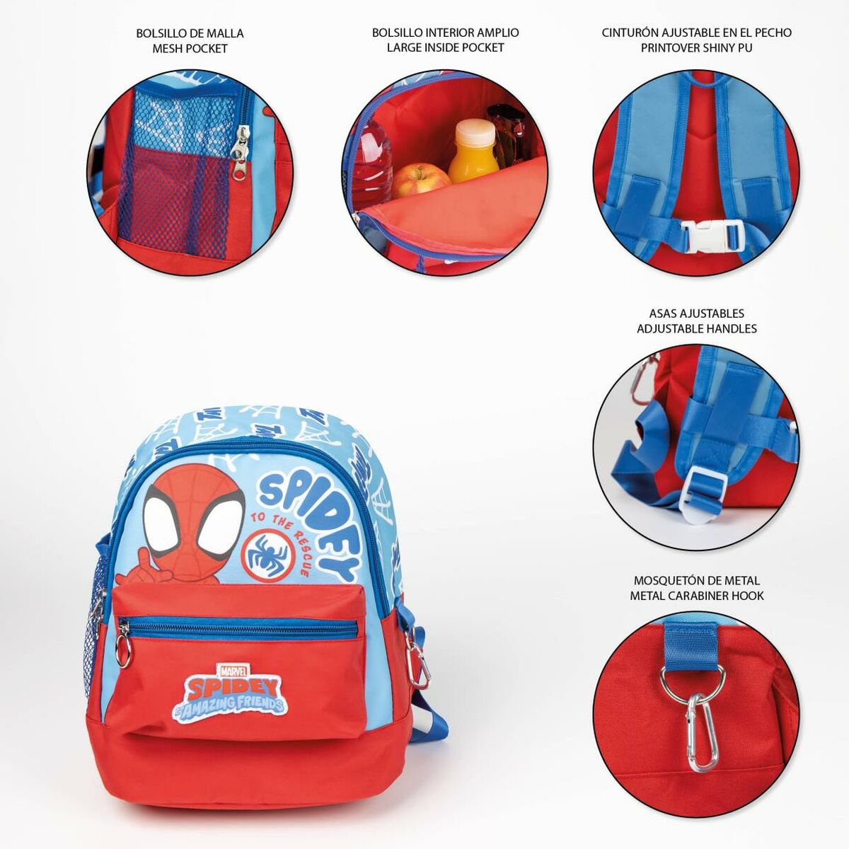 Hiking Backpack Spidey Children's 25 x 27 x 16 cm Red 23 x 27 x 15 cm