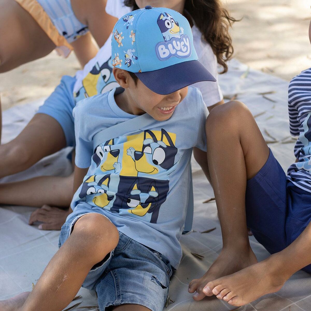 T shirt à manches courtes Enfant Bluey Bleu clair