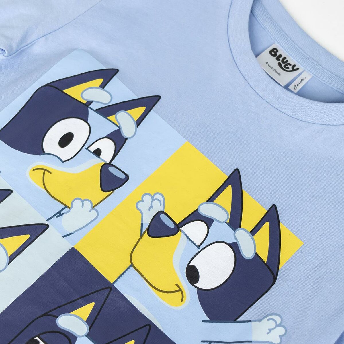 Kurzarm-T-Shirt für Kinder Bluey Hellblau